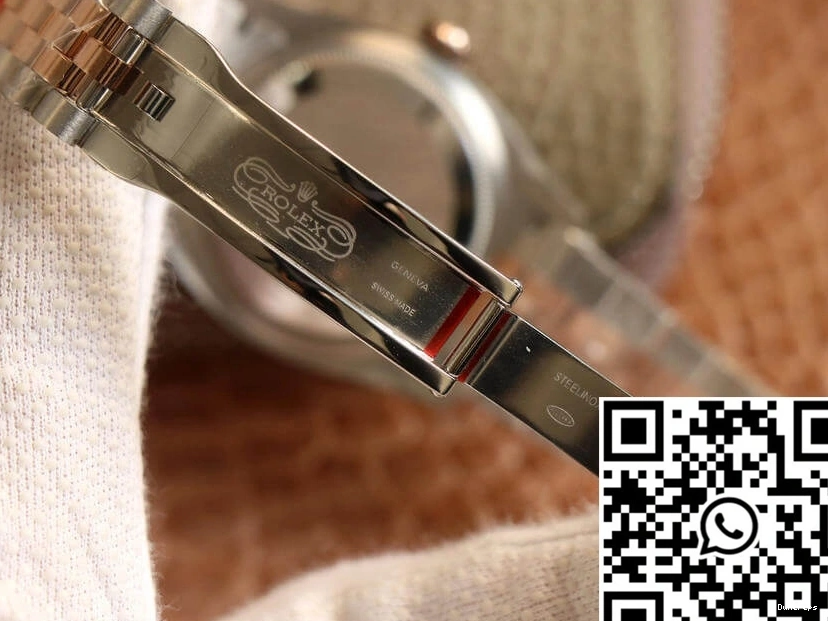 Rolex M126231-0017 White Datejust Factory EW Rose Dial Gold 0123